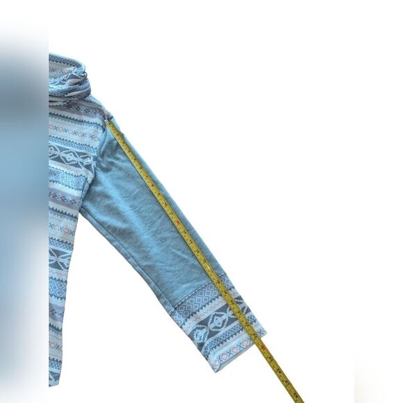 🛍️Western Aztec Long Sleeve Cowl Neck Shirt Size xl - Picture 4 of 5